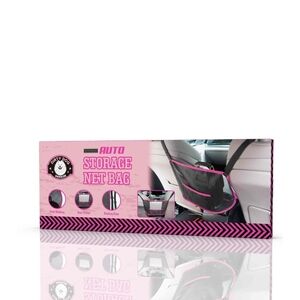 Pink and Black Auto Storage Net Bag